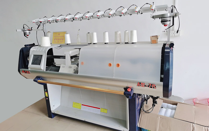 Máquina para hacer punto plana de suéter de tejido de un solo sistema de 52 pulgadas